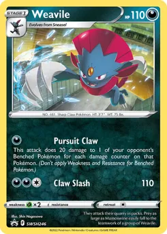 SWSH Black Star Promos Weavile Pokémon card